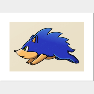 Blue Hedgehog Posters and Art